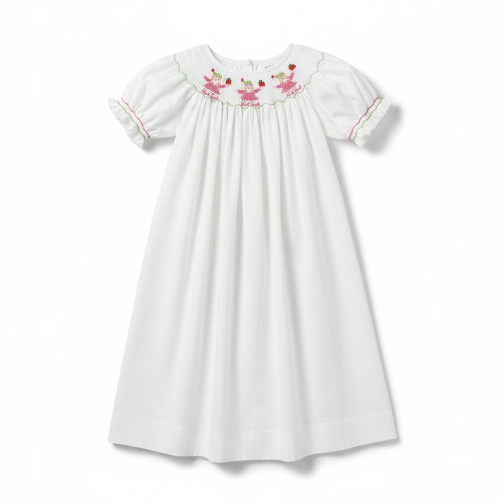 NWT Castles & Crowns Elf Dress Girl Size 4Y Smocked Corduroy Christmas Holiday